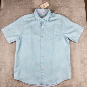 NWT Tommy Bahama The Coconut Point Mens Shirt Blue Short Sleeve Size M Pineapple